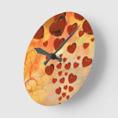 トレンド愛ハート、アクセサリー。バレンタインデー ラウンド壁時計 (傾斜)