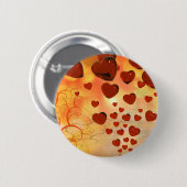 トレンド愛ハート、アクセサリー。バレンタインデー 缶バッジ (正面&裏面)