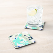 トレンド抽象芸術パターンのライトカラーフローラブロブ コースター (右側)