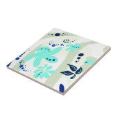 トレンド抽象芸術パターンのライトカラーフローラブロブ タイル (側面)