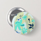 トレンド抽象芸術パターンのライトカラーフローラブロブ 缶バッジ (正面&裏面)