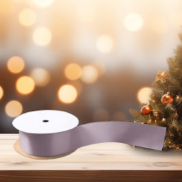 トレンド色ミュートされたグレーラベンダー サテンリボン