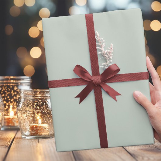 トレンド色ミュートされた緑 – グレー ラッピングペーパー