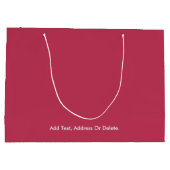 トレンド色 – マゼン鮮やかタ大抱き枕 ラージペーパーバッグ (裏面)