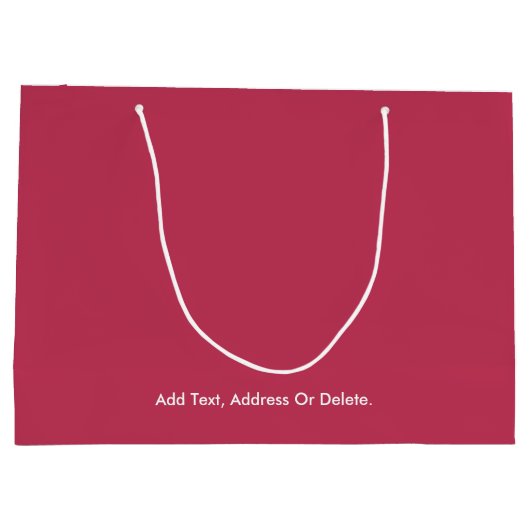 トレンド色 – マゼン鮮やかタ大抱き枕 ラージペーパーバッグ (裏面)