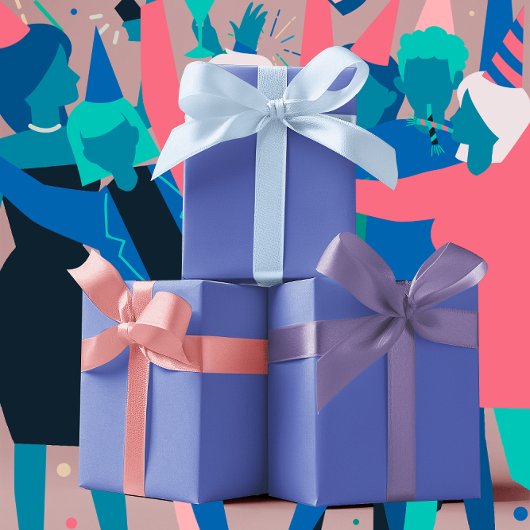 トレンド色 – 宝石の青無地の色 – ラッピングペーパーシート