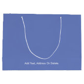 トレンド色 – 宝石の青無地の色 –  ラージペーパーバッグ (裏面)