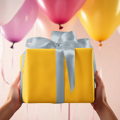 トレンド色 – 日が差すこと黄色 – 無地の 転が ラッピングペーパー