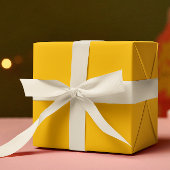 トレンド色 – 日が差すこと黄色 – 無地の 転が ラッピングペーパー