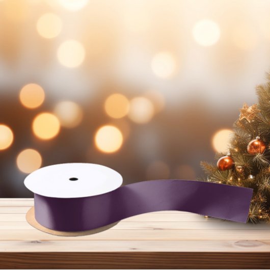 トレンド色（濃い紫） サテンリボン