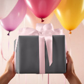 トレンド色 – 石板グレー無地の色 – 転が ラッピングペーパー