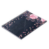 トレンド金属フローラ文房具のガーリー予算 ノートブック (左側)