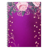 トレンド金属フローラ文房具のガーリー予算 ノートブック (正面)