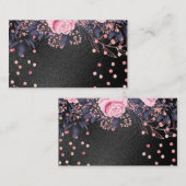 トレンド金属フローラ文房具のガーリー予算 名刺 (正面/裏面)
