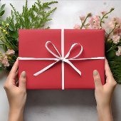 トレンド鮮やかカラー – 赤無地の色 – 転が ラッピングペーパー