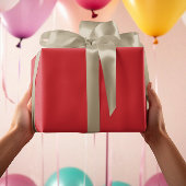 トレンド鮮やかカラー – 赤無地の色 – 転が ラッピングペーパー