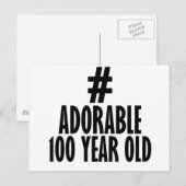トレンド100年前の誕生日デザイン ポストカード (正面/裏面)
