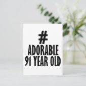 トレンド91歳の誕生日デザイン ポストカード (スタンド正面)