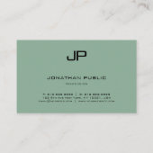 トレンド・モノグラモダンムエレガント色のテンプレート 名刺 (裏面)