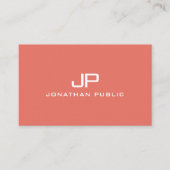 トレンド・モノグラモダンムエレガント色のテンプレート 名刺 (正面)