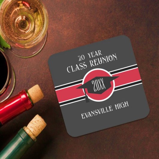 トレンド！新しいクラス懇親会パーティー スクエアペーパーコースター