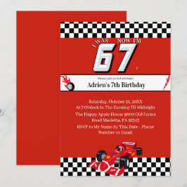 トレンド 6 7 ミーム | レーシングカーボーイレース誕生日 招待状