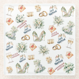 トレンビーブライダルアクセサリー結婚for ガラスコースター