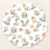 トレンビーブライダルアクセサリー結婚for ペーパーコースター (正面)