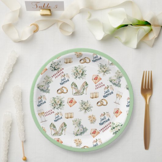 トレンビーブライダルアクセサリー結婚for ペーパープレート (ウェディング)