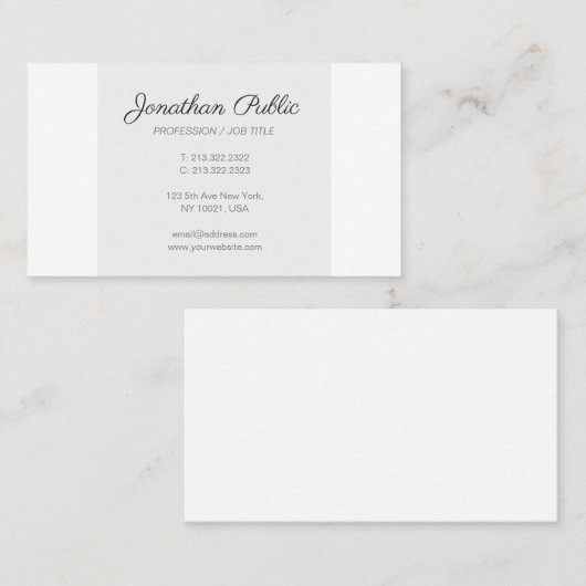 トレンモダングシンプルプロフェッショナルシック 名刺 (正面/裏面)