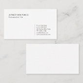 トレンモダング白スタイリッシュいシンプル 名刺 (正面/裏面)