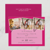 トレン結婚グのカラーピンクの予算の日付を保存 (正面/裏面)