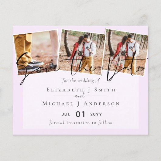 トレン結婚グのカラーピンクの予算の日付を保存 (正面)