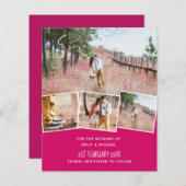 トレン結婚グのカラーピンクの予算の日付を保存 (正面/裏面)