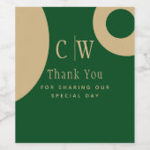 トレン結婚ズ感謝エメラルドグリーン金ゴールド ワインラベル (シングルラベル)