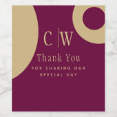 トレン結婚ズ感謝ベリーワイン金ゴールド ワインラベル (シングルラベル)