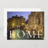 トレヴィの泉（夜） |ローマ、イタリア |ありがとうございます ポストカード (正面/裏面)