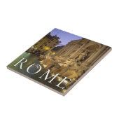 トレヴィの泉（夜） |ローマ、ラツィオ、イタリア タイル (側面)