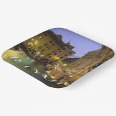 トレヴィの泉（夜） |ローマ、ラツィオ、イタリア ペーパープレート (傾斜あり)