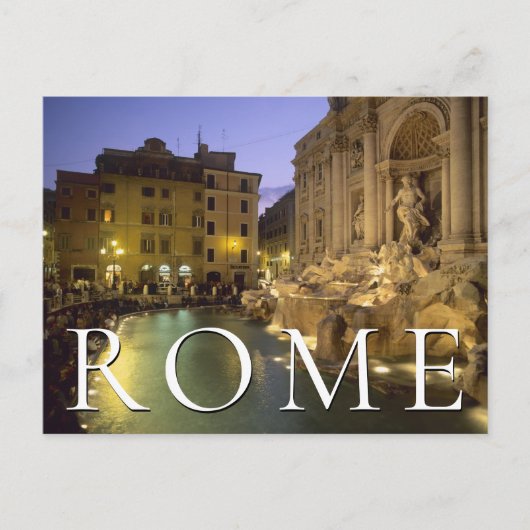 トレヴィの泉（夜） |ローマ、ラツィオ、イタリア ポストカード (正面)