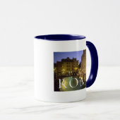 トレヴィの泉（夜） |ローマ、ラツィオ、イタリア マグカップ (正面右)
