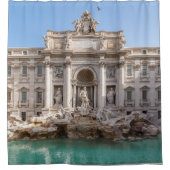 トレヴィ噴水の早朝 – ローマ、イタリア シャワーカーテン (正面)