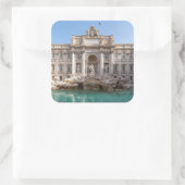 トレヴィ噴水の早朝 – ローマ、イタリア スクエアシール (バッグ)