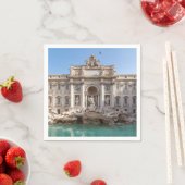 トレヴィ噴水の早朝 – ローマ、イタリア スタンダードカクテルナプキン (インサイチュ)