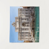 トレヴィ噴水の早朝 – ローマ、イタリア タペストリー (正面)