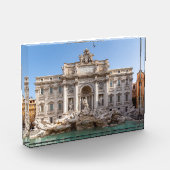 トレヴィ噴水の早朝 – ローマ、イタリア フォトブロック (左)