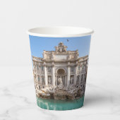 トレヴィ噴水の早朝 – ローマ、イタリア 紙コップ (裏面)
