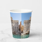 トレヴィ噴水の早朝 – ローマ、イタリア 紙コップ (左)
