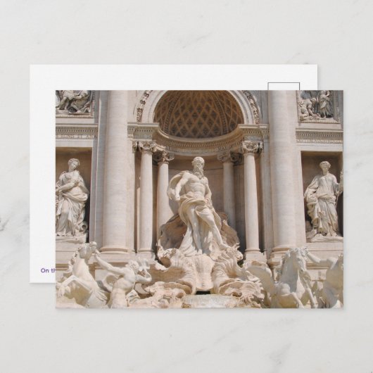 トレヴィ噴水イタリア名勝はがき ポストカード (正面/裏面)