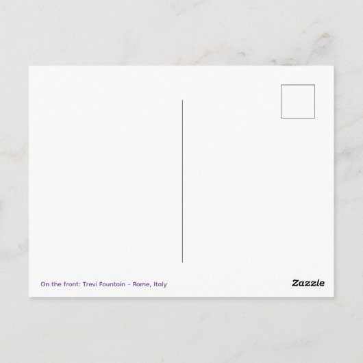 トレヴィ噴水イタリア名勝はがき ポストカード (裏面)